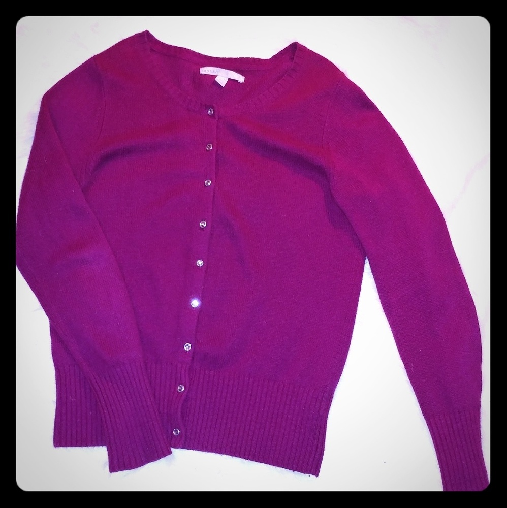 Old Navy Dark Purple Button Cardigan